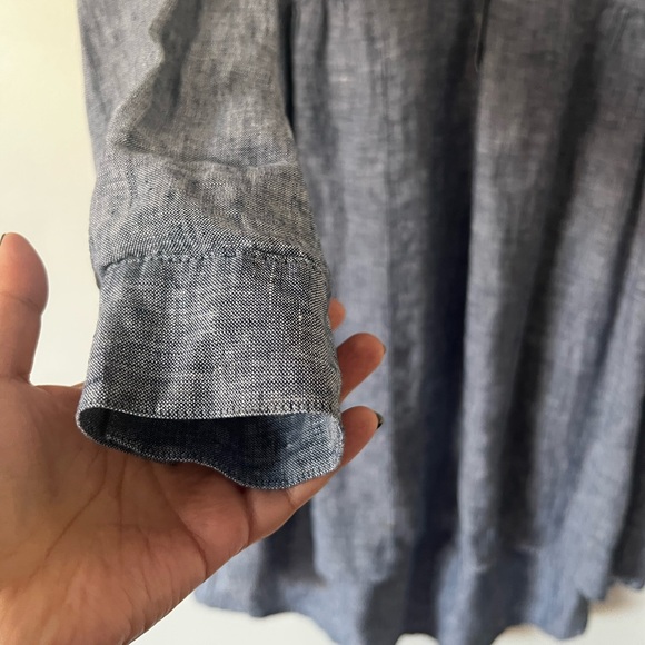 100 % Linen Cynthia Rowley Long Sleeve Dress - Picture 6 of 9